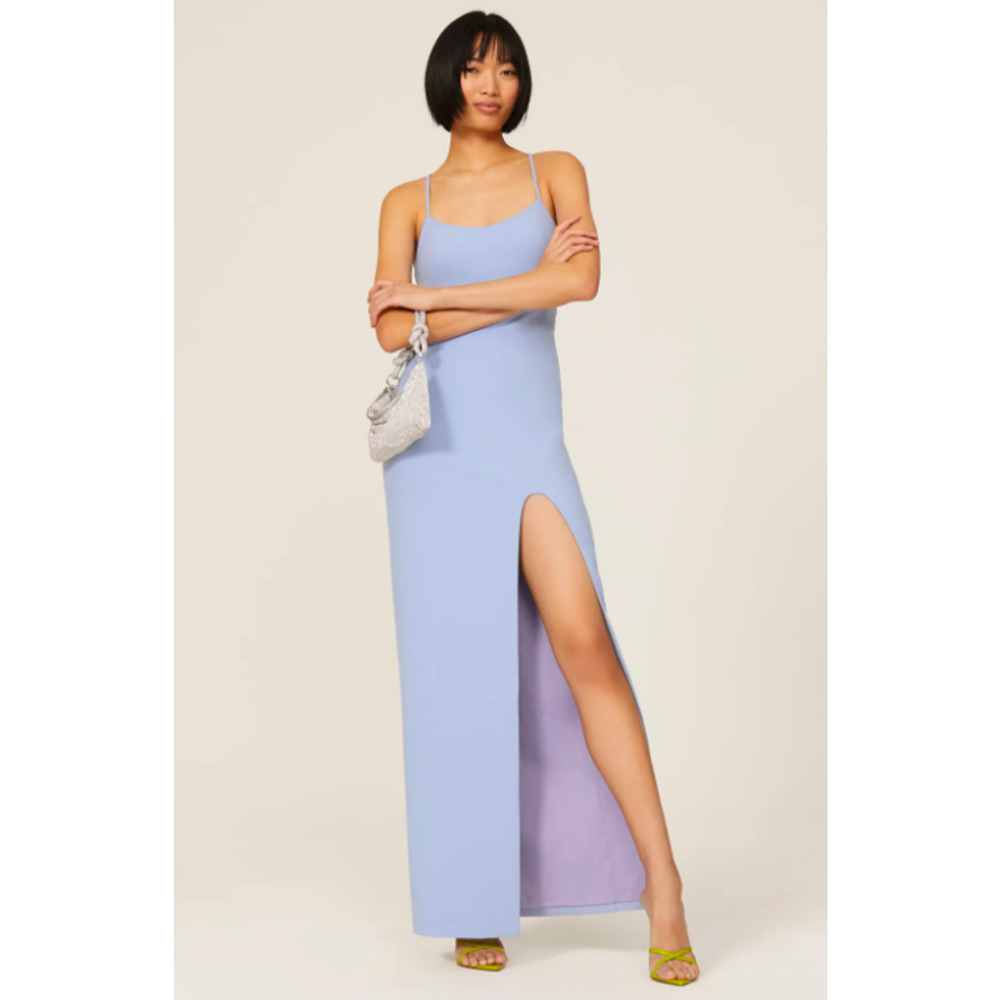 Likely Sammy Gown Sz 10 Lavender Purple Long Racerback Side Slit